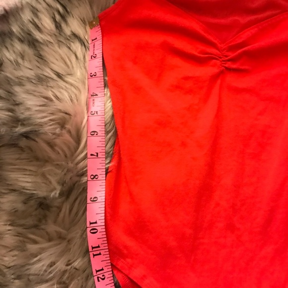 🦇 Forever 21 Red Mesh top BodySuit - Picture 6 of 12